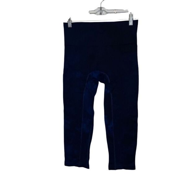 Athleta Subtle Tie-Dye Mid-Rise Pull On Compression Legging Navy Blue Medium - Picture 7 of 8